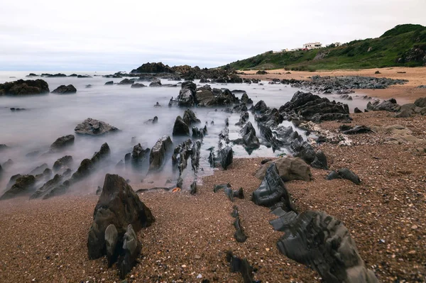 Naplemente Playa Del Desplayado Ban Pedrera Turisztikai Városban Uruguay Ban — Stock Fotó