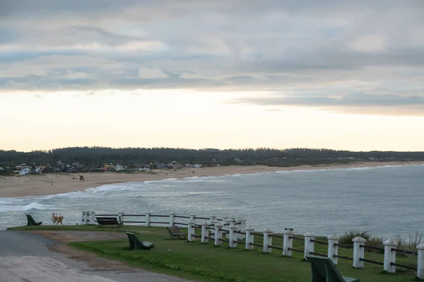 Východ Slunce Playa Del Desplayado Turistickém Městě Pedrera Uruguayi — Stock fotografie
