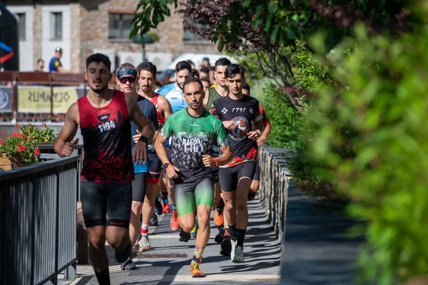Canillo Andorra Julho 2023 Competidores Participam Desafio Corrida Obstáculos 2023 — Fotografia de Stock