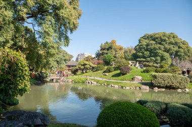 Buenos Aires, Arjantin: 13 Mayıs 2023 'te Arjantin' in başkenti Buenos Aires 'in Japon bahçesinde güneşli bir gün.