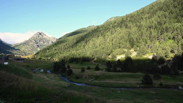 Léto Údolí Incles Andorra Vall Dincles Andorra — Stock video
