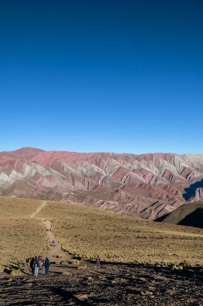 Serrania Hornocal Wzgórze Czternastu Kolorów Quebrada Humahuaca Jujuy Argentyna Obrazek Stockowy