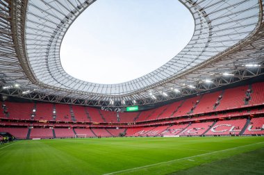 Bilbao, İspanya: 23 Mart 2024: Estadio San Mams in Bilbao 'da Euskadi ve Uruguay arasında oynanan Uluslararası Dostluk karşılaşması öncesinde İspanya' nın Bilbao kentinde 23 Mart 2024 tarihinde genel bir manzara görüldü..