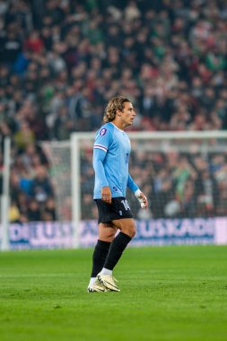 Bilbao, İspanya: 23 Mart 2024: Uruguay 'lı Agustin Canobbio, Euskadi ile Uruguay arasında oynanan uluslararası dostluk maçı sırasında 23 Mart 2024 tarihinde İspanya' nın Bilbao kentinde oynanmıştır..