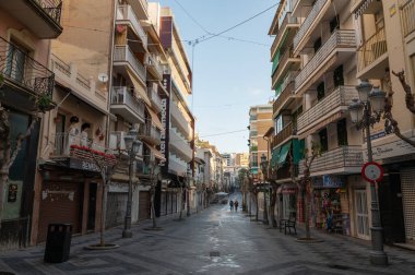 Benidorm, İspanya: 2024 Novemeber 19: 2024 yılında İspanya 'nın Alicante kentinde Benidorm kentinde bulunan bir morinid' de panorama