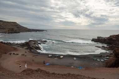 El Golfo, Lanzarote, İspanya: 16 Ekim 2024: 2024 'te Lanzarote adasındaki 