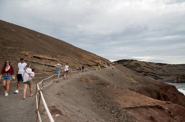 El Golfo, Lanzarote, İspanya: 16 Ekim 2024: 2024 'te Lanzarote adasındaki 