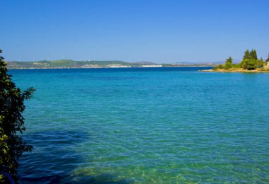 Yazın güzel plaj manzarası