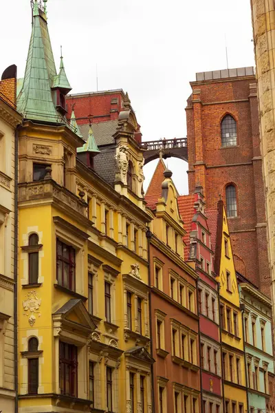 Wroclaw, Polonya 'daki eski güzel şehir manzarası