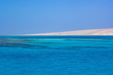 Hurgada, Mısır 'daki Giftun Adası' nın güzel manzarası