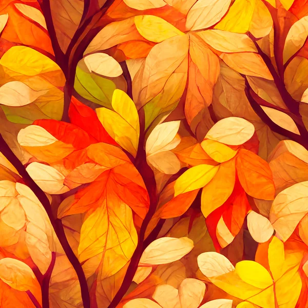 Padrão Natureza Outono Floral Orgânico — Fotografia de Stock