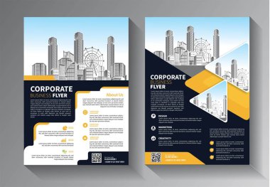 Şirket Kitap Kapağı Tasarım Şablonu A4 'te. Broşür, Yıllık Rapor, Dergi, Poster, İş Sunumu, Portföy, Flyer, Banner, Web Sitesi