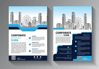 Şirket Kitap Kapağı Tasarım Şablonu A4 'te. Broşür, Yıllık Rapor, Dergi, Poster, İş Sunumu, Portföy, Flyer, Banner, Web Sitesi