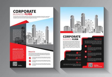 Şirket Kitap Kapağı Tasarım Şablonu A4 'te. Broşür, Yıllık Rapor, Dergi, Poster, İş Sunumu, Portföy, Flyer, Banner, Web Sitesi