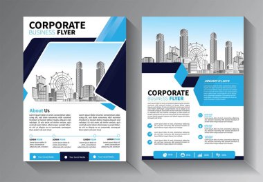 Şirket Kitap Kapağı Tasarım Şablonu A4 'te. Broşür, Yıllık Rapor, Dergi, Poster, İş Sunumu, Portföy, Flyer, Banner, Web Sitesi