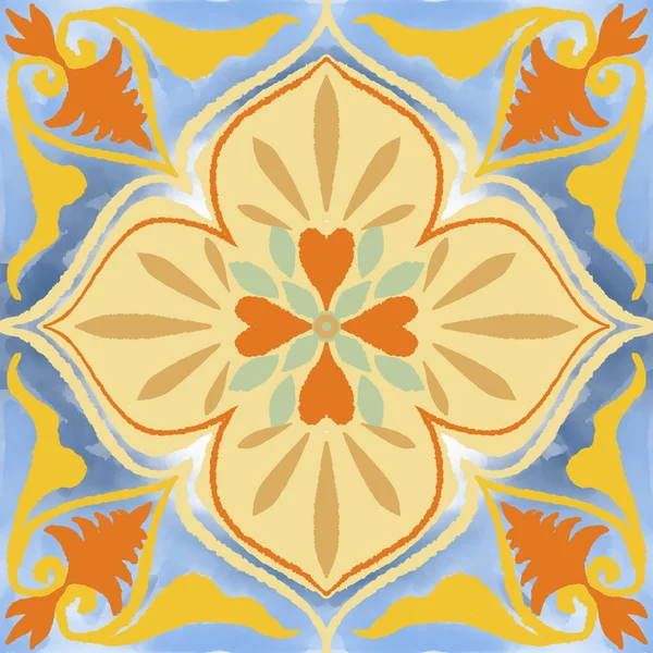Verschillende Oosterse Kleurrijke Decoraties Gecombineerd Naadloze Patroon Illustratie Creëren Handgetekend — Stockfoto