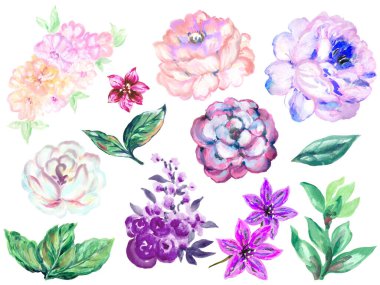 Çiçek açan antik bitki örtüsü. Bitkiler. Moda, kumaş, kağıt, iç mekan süsleri.