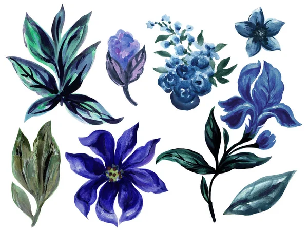 Hermoso Elemento Invierno Azul Profundo Flores Estación Plantas Jardín Arangement —  Fotos de Stock