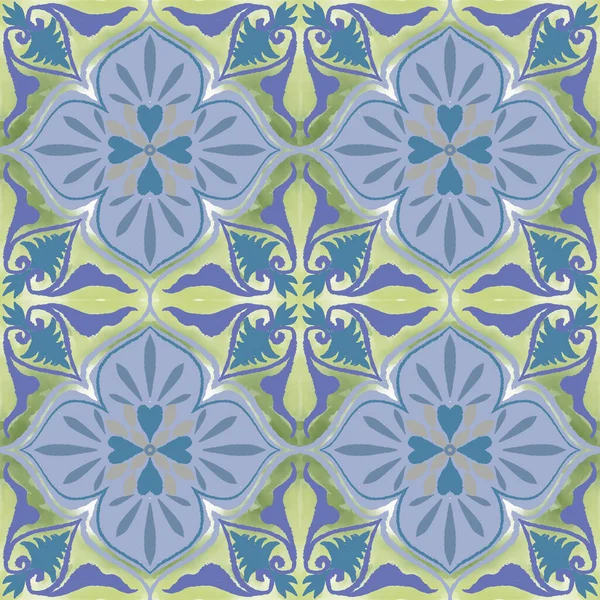 Ceramic Colorful Tiles Mediteranean Azulejo Portugal Универсальный Дизайн Коллекция Бесшовных — стоковое фото
