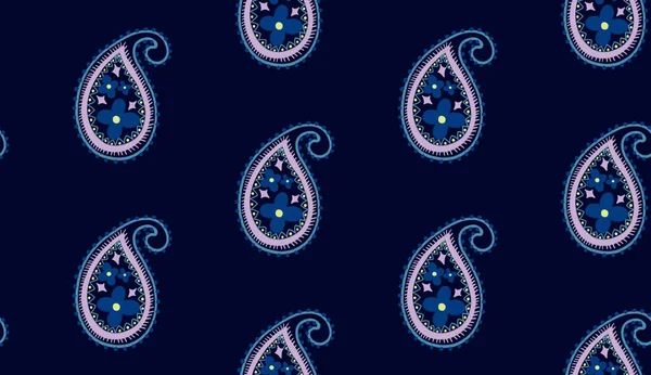 Paisley Behang Indonesische Batik Indian Stof Paisley Behang Etnische Achtergrond — Stockfoto