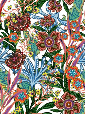 Dazzling abstract floral pattern asian batik vintage botanical for product, print pattern, decorated interior