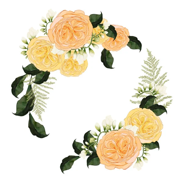 花の花束 グリーティングカードのための植物イラスト デジタル印刷 招待状 製品デザイン — ストック写真