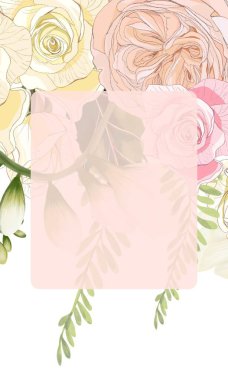 Şablon Etiketi Sınır Davetiyesi Büyüleyici Yaprak Çiçeği illüstrasyonu