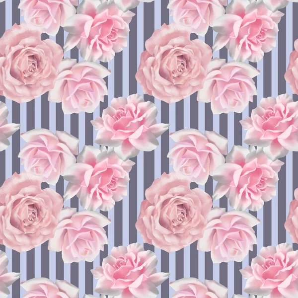 Rose Bloem Bloesem Bloeien Realistische Stijl Digitale Clipart Illustratie Achtergrond — Stockfoto