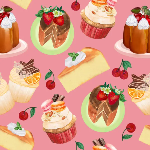 Cupcake Cake Bread Bakery Dessert Theme Love Valentine Day Butter — Stock Photo, Image