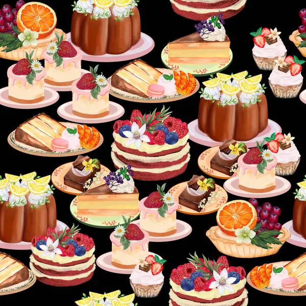 Cupcake Cake Brød Bageri Dessert Temaet Kærlighed Valentinsdag Med Smør - Stock-foto
