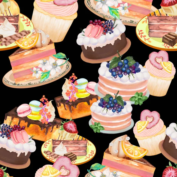 Cupcake Cake Bread Bakery Dessert Zum Thema Liebe Valentinstag Mit — Stockfoto