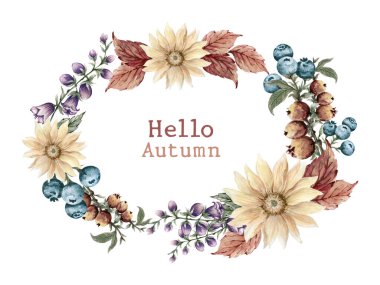 Sonbahar buketi, botanik böğürtlenleri lavanta gerbera hindiba karahindiba calendula