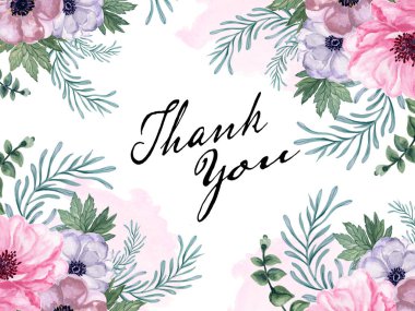 Suluboya gouache seti anemone çiçekleri ve beyaz arka planda izole edilmiş el çizimi çiçek yaprakları klasik suluboya tarzında sergilenmiş.