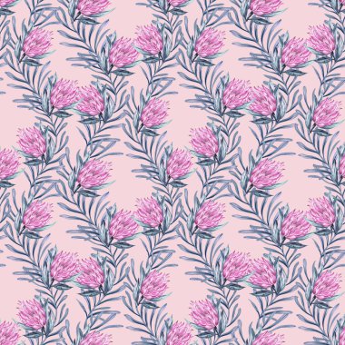 mor şakayık kral protea gül buketi