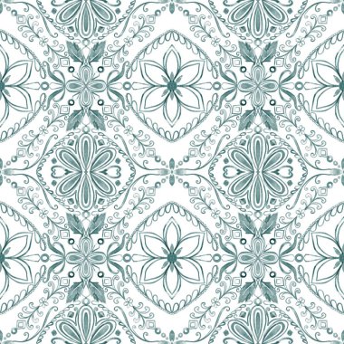 Seamless pattern abstract beautiful mediterranian splash native boho interior home ceramic tile italian painting Texture decoration on white background