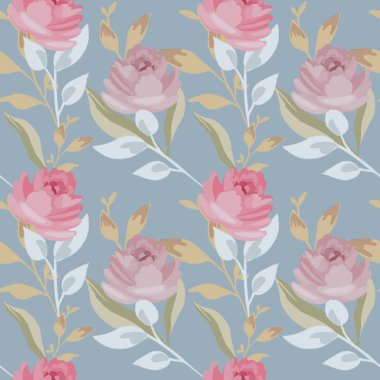 Güzel çiçek açan Ditsy çiçek bahçesi eski model şablon moda baskıları için kusursuz desen tasarımı 