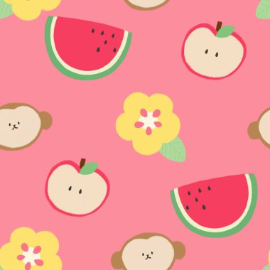 Renkli hayvan bitkisi soyut çiçek desensiz çizim seti. Çocuk stili karalama arkaplan koleksiyonu, komik temel doğa şekilleri duvar kağıdı. Bahar doğası sanat baskısı, eski çiçek dokusu