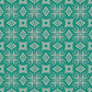 Sembol Çiçek Geometrik Tekrarlama Pembe ve gri Desen Tasarımı 