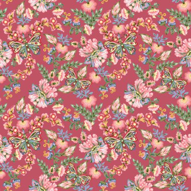 Güzel kumaş desenli kumaş desenli şal desenli suluboya desenli botanik desensiz çingenelerin doğulu motifleri.