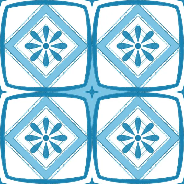 Suluboya desensiz Sicilya motifli halk fayansları, talavera, seramik, majorlica, yama, tasarım sembolü, kumaş 