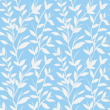 Yapraklı modern soyut arkaplan, asgari el boyası, dikişsiz desen.