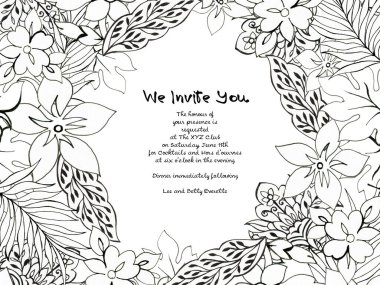 Henna tattoo paislet flower template invitation card Mehndi asia style outline illustration hand drawn on white background clipart