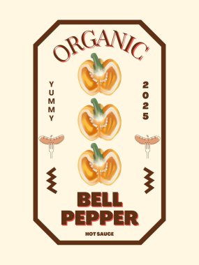 El boyası suluboya illüstrasyon dijital Clipart Watercolor Bell biberi, Chlli baharatlı