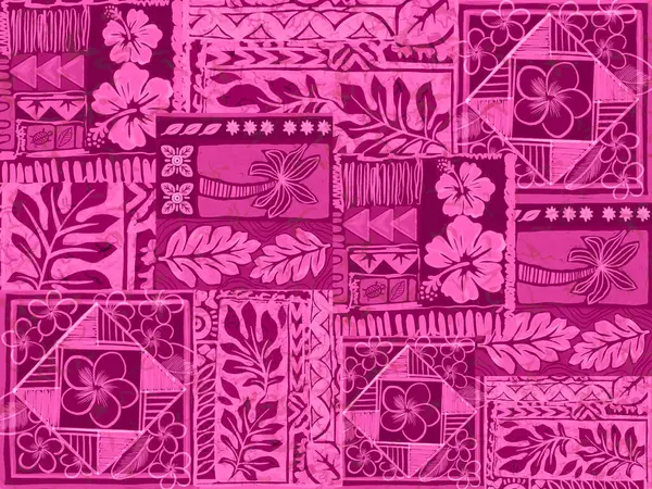 Aloha Hawai yağmur ormanı plajı tropikal Polinezya dijital klibi deseni, tiki, aztek tekstil baskısı, geometrik arkaplan kumaş ve parti kağıdı basmak için mükemmel..