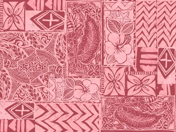 Aloha Hawai yağmur ormanı plajı tropikal Polinezya dijital klibi deseni, tiki, aztek tekstil baskısı, geometrik arkaplan kumaş ve parti kağıdı basmak için mükemmel..