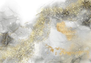 Zarif desen, pürüzsüz taş mermer, ombre alkol mürekkebi ve akışkan sanat, altın ışıltı arka plan pankartları, kartlar, dekorasyon. 