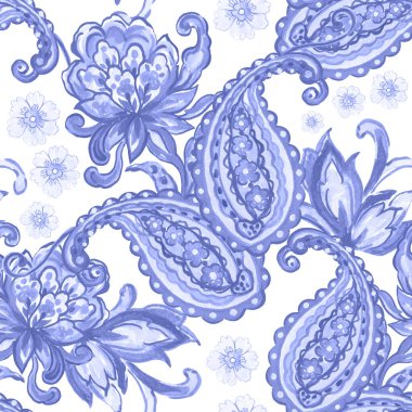 Etnik stil motifi geleneksel desenli desenli desenli desenli geleneksel Çin porselenleri elbise duvar kağıtları ve hediye kartları için çiçekleri maskeliyor. 