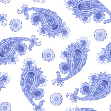 Etnik stil motifi geleneksel desenli desenli desenli desenli geleneksel Çin porselenleri elbise duvar kağıtları ve hediye kartları için çiçekleri maskeliyor. 