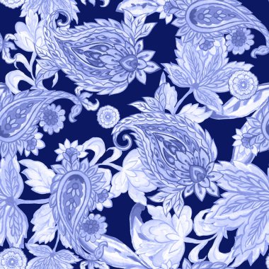 Etnik stil motifi geleneksel desenli desenli desenli desenli geleneksel Çin porselenleri elbise duvar kağıtları ve hediye kartları için çiçekleri maskeliyor. 