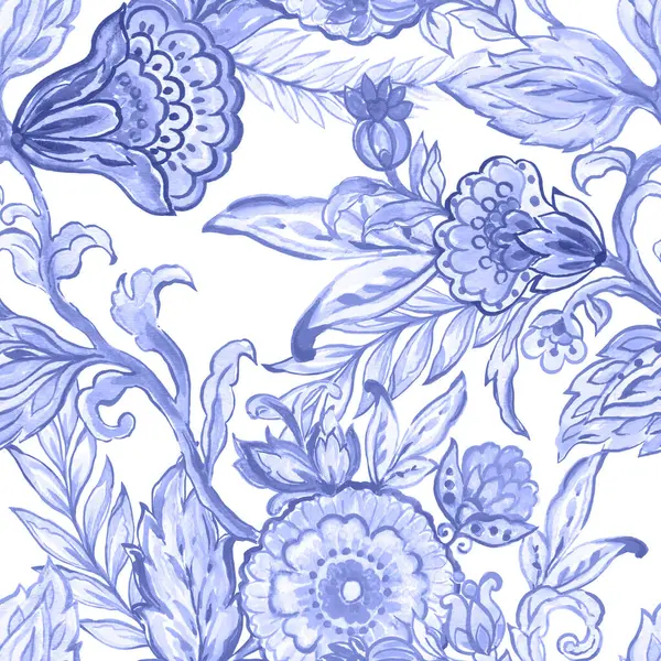 Etnik stil motifi geleneksel desenli desenli desenli desenli geleneksel Çin porselenleri elbise duvar kağıtları ve hediye kartları için çiçekleri maskeliyor. 